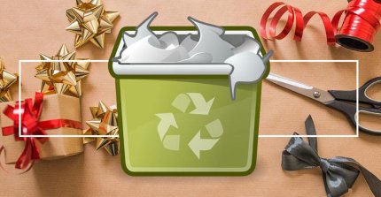 Recycling von Geschenkverpackung